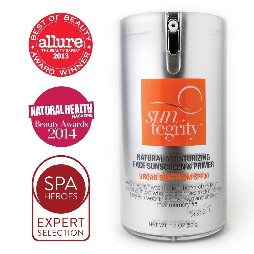 SUNTEGRITY NATURAL MOISTURIZING FACE SUNSCREEN & PRIMER, BROAD SPECTRUM